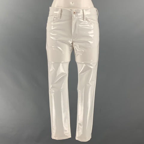 JUNYA WATANABE Size S White Polyester Solid Jean Cut Casual Pants