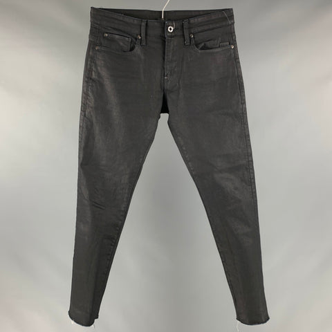 G-STAR Size 32 Black Coated Canvas Jeans
