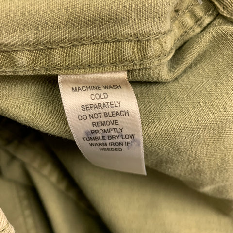 RRL by RALPH LAUREN Size 36 Olive Herringbone Cotton Utility Casual Pants