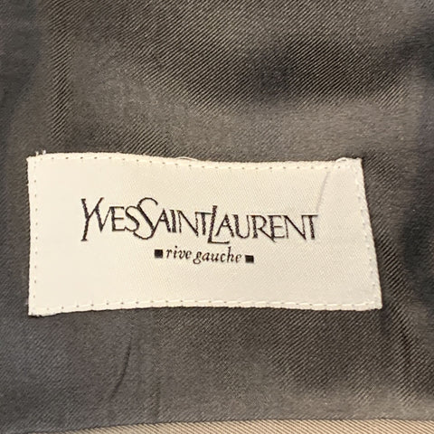 Vintage YVES SAINT LAURENT 42 Regular Taupe Wool Suit