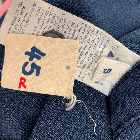 45rpm Size XXL Navy Knit Cotton Cardigan