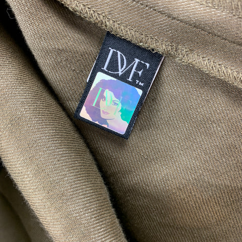 DIANE VON FURSTENBERG Size 8 Olive Linen Blend Open Front Jacket