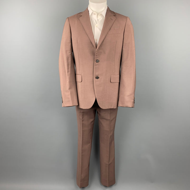 PRADA Size 38 Brown Mohair / Wool Notch Lapel Suit