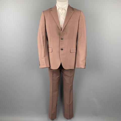 PRADA Size 38 Brown Mohair / Wool Notch Lapel Suit
