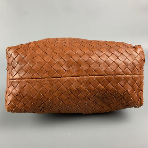 BOTTEGA VENETA Cognac Woven Leather Mini Handbag