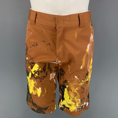 CARTHARTT Size 33 Tan Custom Painted Cotton Polyester Master Shorts