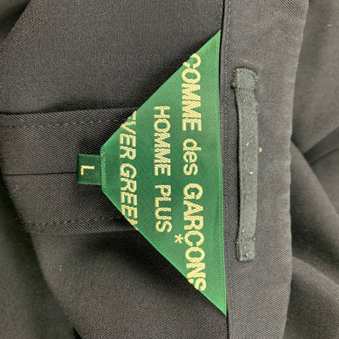 COMME des GARCONS HOMME PLUS EVERGREEN Size L Navy Studded Wool Sport Coat