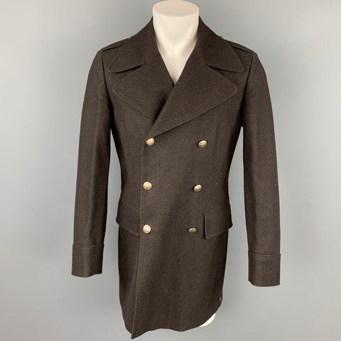 CP COMPANY Size 40 Brown Flax / Wool Double Breasted Coat