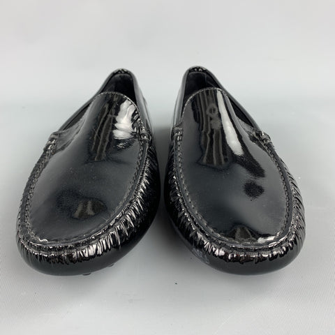 TOD'S Zapatos planos de charol negro talla 10