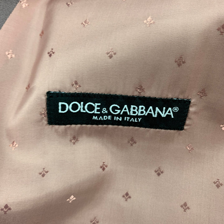 DOLCE &amp; GABBANA Chaleco con botones de seda malva talla 40