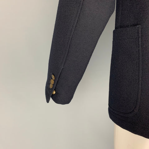 TS (S) Size 38 Navy Wool Notch Lapel Jacket