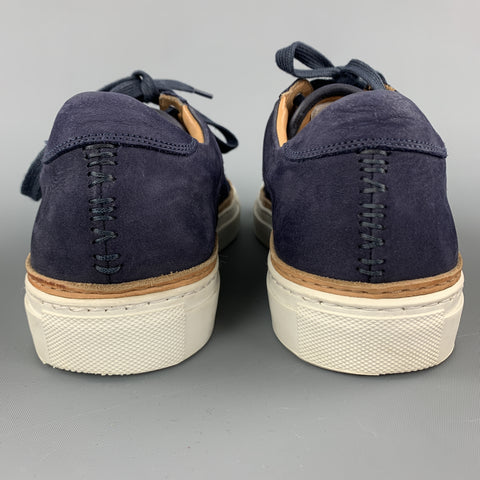 II VIII VIII Talla 8 Zapatillas de deporte de ante y malla azul marino