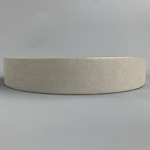 CALVIN KLEIN Size 32 Light Gray Leather Belt