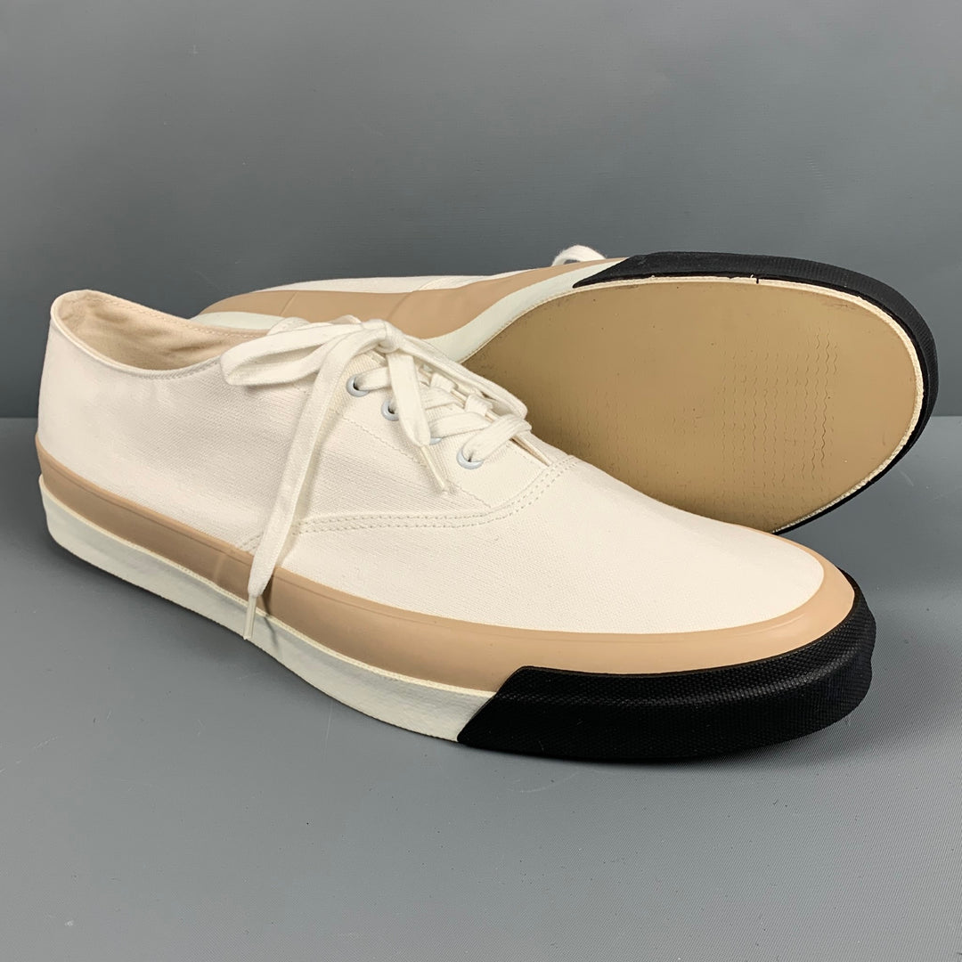 Zapatillas náuticas de lona color canela talla 10 de ASAHI – Sui