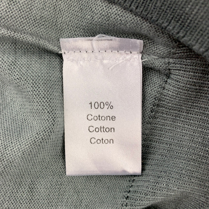 PLOUMANACH Size M Slate Dyed Cotton V-Neck Pullover
