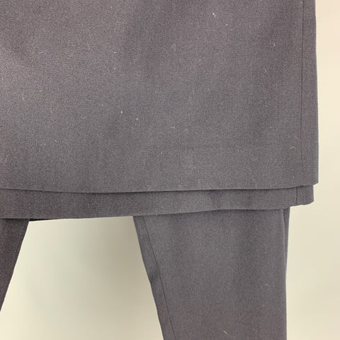 DRIES VAN NOTEN Size 34 Navy Twill Wool Cotton Casual Pants