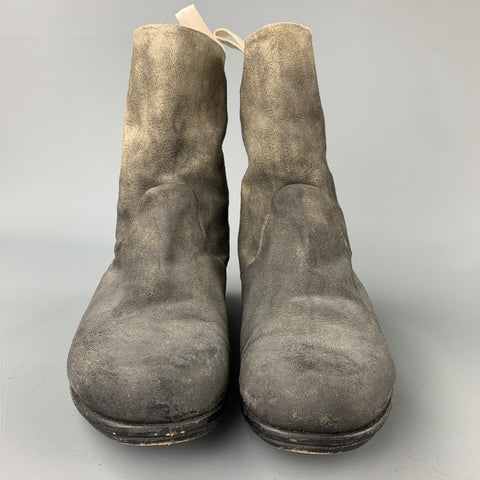 VOLGA VOLGA Size 7.5 Grey Distressed Leather Ankle Boots