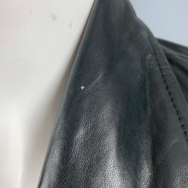 NORTH BEACH LEATHER Size 6 Black Leather Single Breasted Jacket