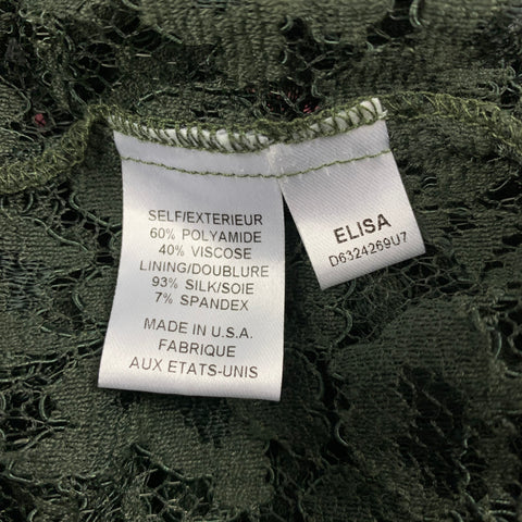 DIANE VON FURSTENBERG Size 4 Dark Green Polyamide Blend Long Sleeve Dress