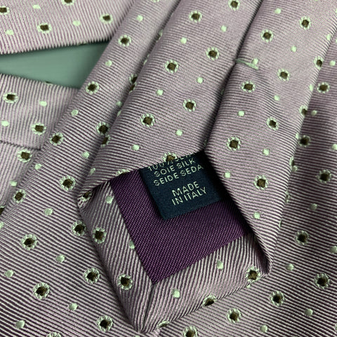 ALTEA Lavender Print Silk Tie