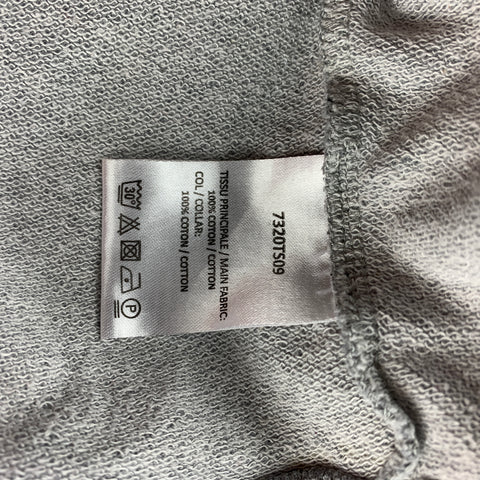 CARVEN Size XL Grey Print Cotton Crew-Neck Pullover