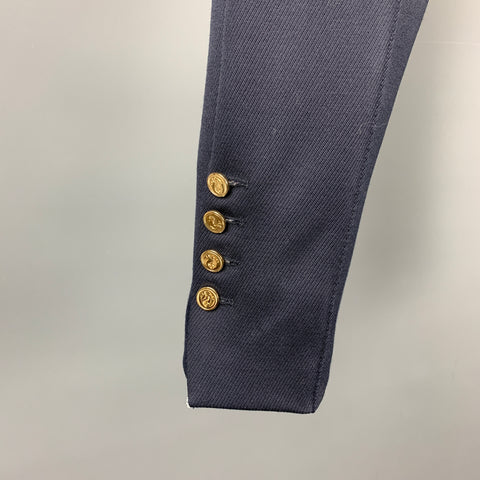 THOM BROWNE Size 30 Navy Cotton Button Fly Casual Pants