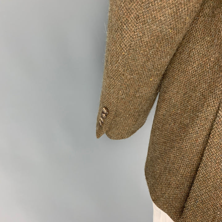 POLO by RALPH LAUREN Size 46 Long Brown Wool Blend Notch Lapel Sport Coat