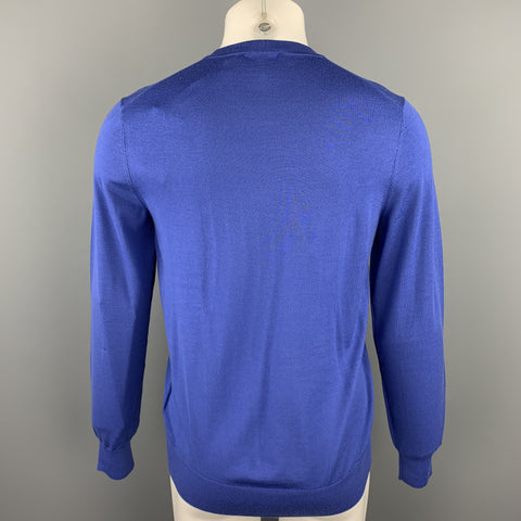 THEORY Size M Blue Wool Crew-Neck Pullover