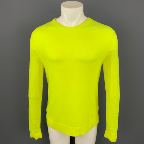 NICK WOOSTER x PAUL & SHARK Size M Yellow Cashmere / Nylon Crew-Neck Pullover Sweater