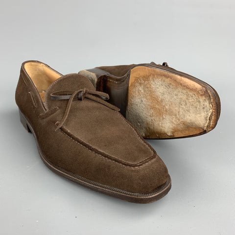 GRAVATI for WILKES BASHFORD Size 7.5 Brown Suede Slip On Loafers