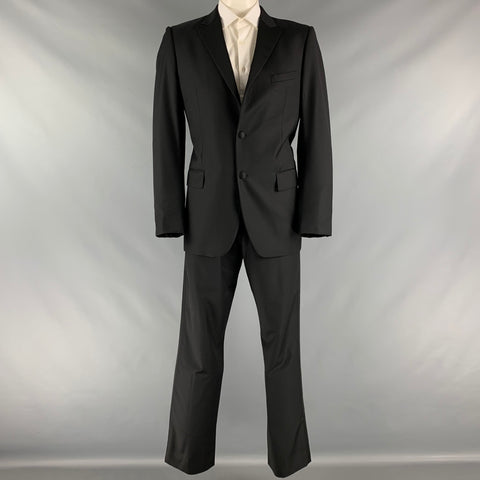 CALVIN KLEIN COLLECTION Taille 42 Smoking à revers en laine unie noire