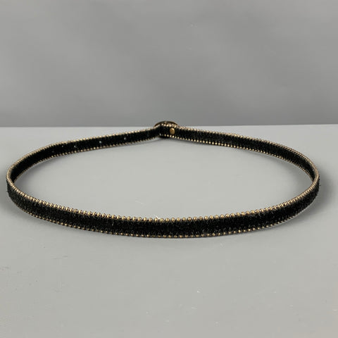 VINTAGE Waist Size S Black Studded Suede Belt
