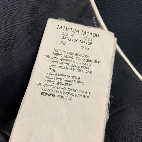 EMPORIO ARMANI Josh Line Size 42 Navy Textured Virgin Wool Sport Coat