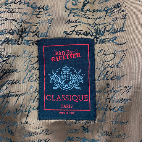 JEAN PAUL GAULTIER CLASSIQUE Taille 10 Manteau ouvert en laine noire mélangée