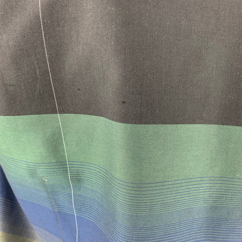 SIDIAN ERSATZ & VANES Size L Grey Color Block Cotton Long Sleeve Shirt