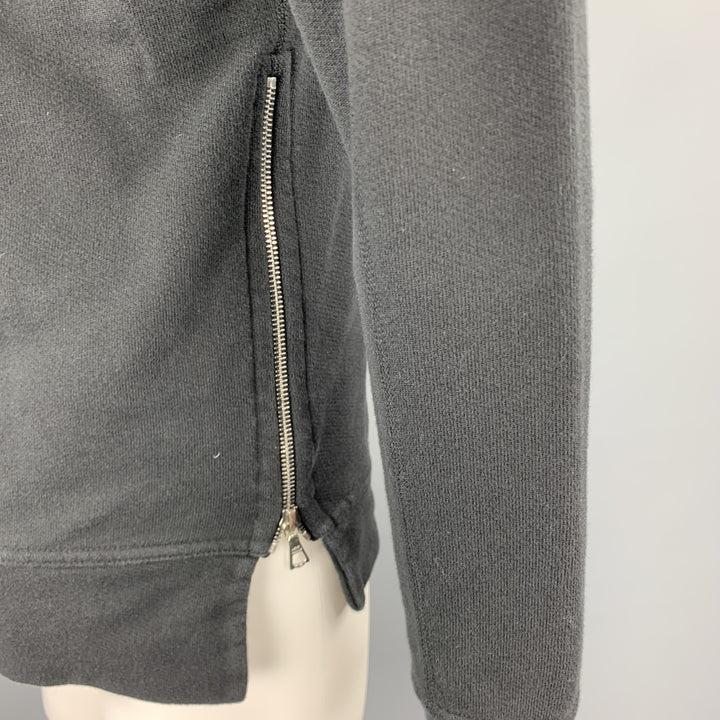 JOHN ELLIOTT + CO Size S Black Cotton Side Zippers Hooded Sweatshirt