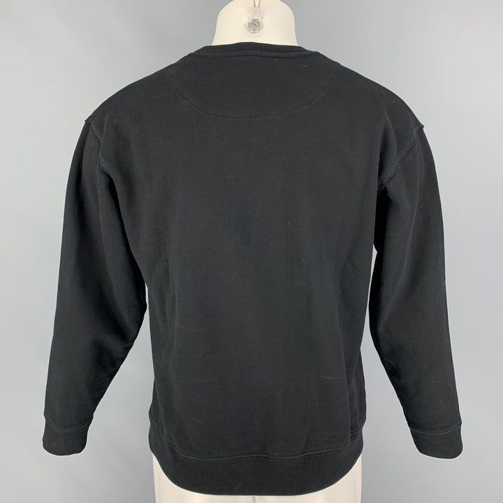 MCQ by ALEXANDER MCQUEEN Size S Black Embroidery Crew-Neck Pullover