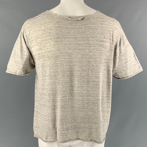 OPENING CEREMONY Size XL Light Grey Heather Scoop Neck T-shirt