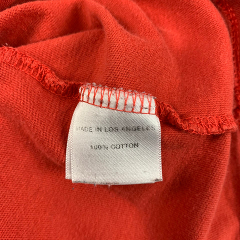 BIANCA CHANDON Size M Red Cotton Patch Pocket T-shirt