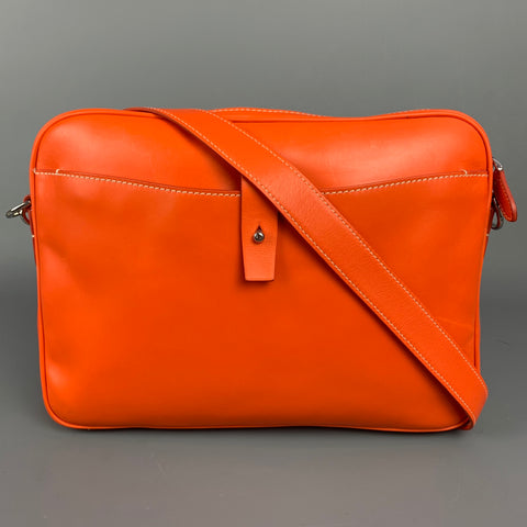 RALPH LAUREN Orange Leather Shoulder Rectangle Bag