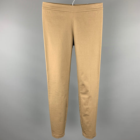 RALPH LAUREN Blue Label Taille 2 Leggings en coton sergé kaki