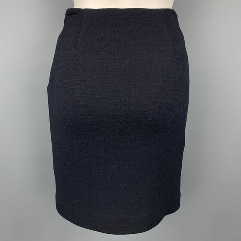 EMPORIO ARMANI Taille S Jupe crayon en crêpe noire