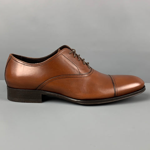 TO BOOT NY Size 9.5 Tan Leather Cap Toe Lace Up Shoes