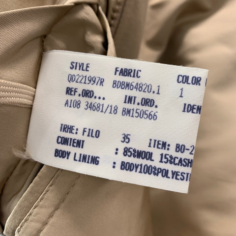 BROOKS BROTHERS Taille 40 Veste en cachemire à carreaux en laine gris beige
