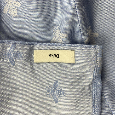 GUCCI Size XS Light Blue Jacquard Cotton Button Up Long Sleeve Shirt