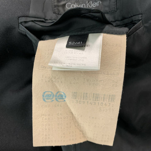 CALVIN KLEIN COLLECTION Taille 42 Smoking à revers en laine unie noire