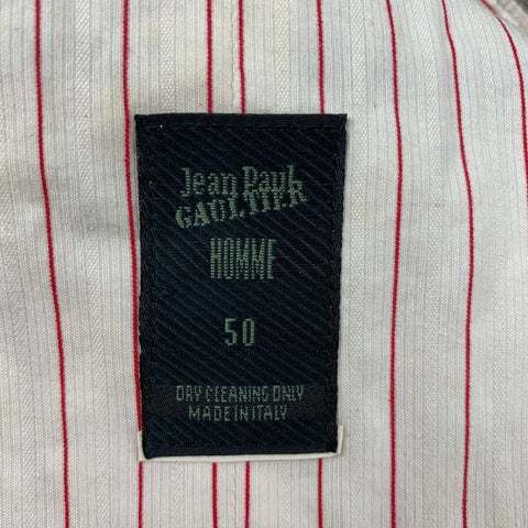Vintage JEAN PAUL GAULTIER Size 40 Tan Cream Linen Vest