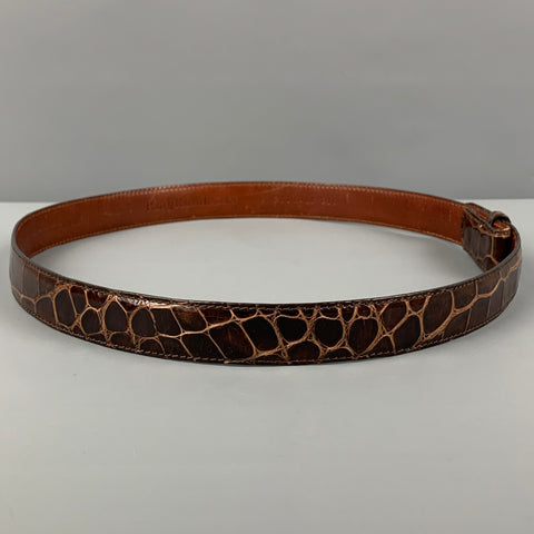 POLO by RALPH LAUREN Size 28 Brown Leather Alligator Belt