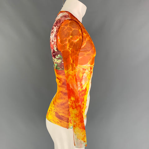 Vintage JEAN PAUL GAULTIER Size S Multi-Color Abstract Polyamide Pullover