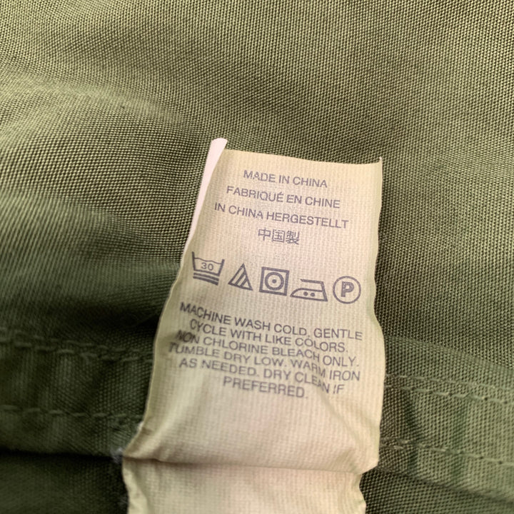 J.CREW Size L Green Cotton Military Jacket